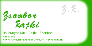 zsombor rajki business card